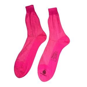 VTG 1950s HOT PINK Bear brand Hosiery Sheer Nylon Sock Hose Sz 11 New